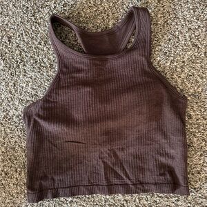 lululemon athletica Dark Brown Ribbed Align Tank Top
